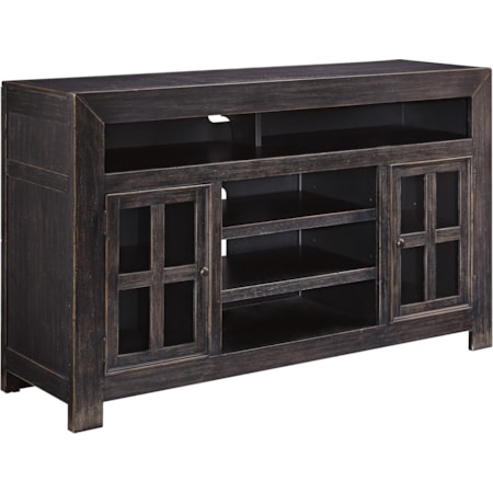 Threshold sliding door media stand Threshold sliding door media stand